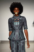 Load image into Gallery viewer, Ivy High Neck Peplum Top