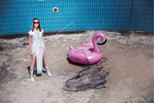 Load image into Gallery viewer, Glitch Dress with Transparent Peplum