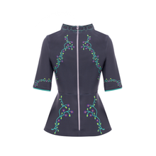 Load image into Gallery viewer, Ivy High Neck Peplum Top